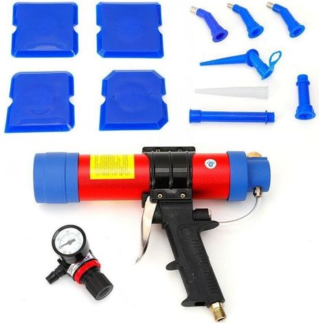 YMYNY 310ml Heißluftkartusche, pneumatischer Spender, Silikonpistole, Kartuschenpistole, Kartuschenpistolen-Set für Glasrahmen (1/5)