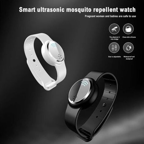 Bracelet anti-moustiques à ultrasons, bracelet électronique anti-moustiques USB chargeant un répulsif anti-moustiques portable étanche et respectueux de l'environnement pour enfants et adultes