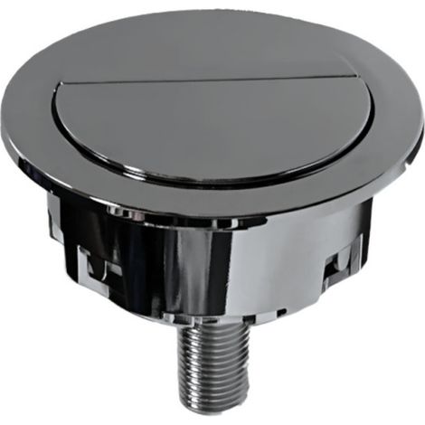 Allia – Bouton poussoir plat Ø50 mm double touche chromé – Compatible mécanisme WC type 290 – Installation facile sur couvercle 50 mm (1/5)