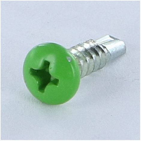 Vis autoperceuse Tête cylindrique bombée TCB Phillips 4.2X16 Acier zingué LAQ 6018-10 pièces