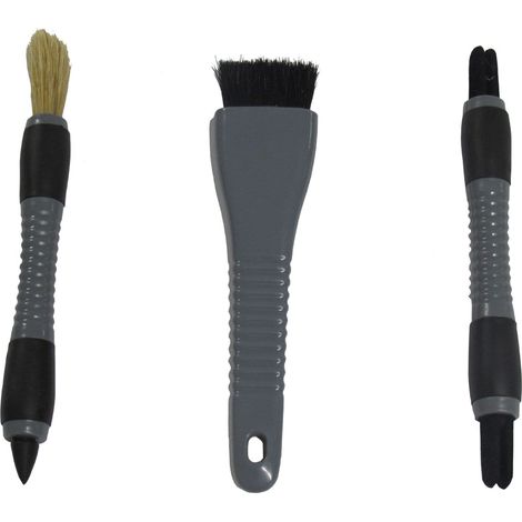 Car Detailing 3 Piece Crevice, Dash & Vent Brush Set - Clean Interior dashboard (1/4)