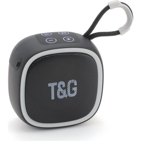 TG659 MINI Enceinte Bluetooth sans fil portable avec caisson de basses, audio stéréo pour le sport en extérieur, compatible carte TF et radio FM pour voiture - Noir (1/2)