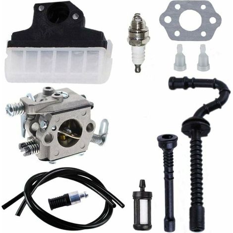 Carburateur + Filtre à air + Bougie d’Allumage + Tuyau d’Essence/d’Huile pour Trononneuse STIHL 021 023 025 MS210 MS230 MS250 Carburateur, (1/5)
