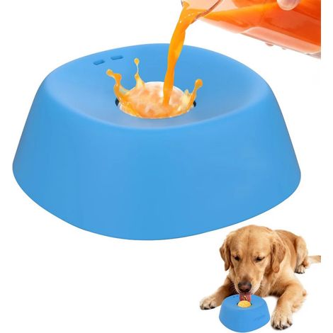 Bol Distributeur Liquide Pour Chien - En Caoutchouc Alimentaire Antidérapant - Pour Bouillon Et Compléments - Taille Unique (1/5)