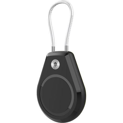 Funda impermeable para Apple AirTag con cable de acero - negra