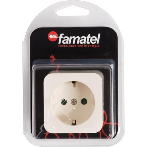 prise famatel 2301.1 porcelaine ip20 16a 250v
