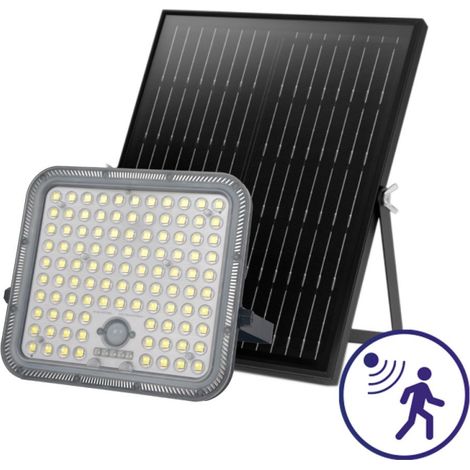 Projecteur LED Extérieur Solaire avec Détecteur 30W IP65 avec Télécommande Noir - 90 deg - Blanc neutre - 4000K (1/5)
