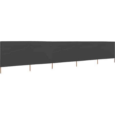 Paravent 5 panneaux Tissu 600 x 120 cm Anthracite