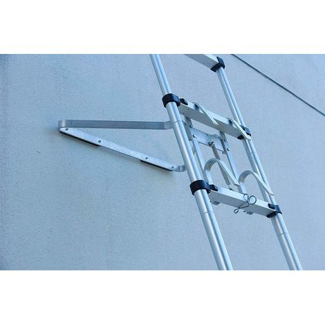 Telescopic Ladder DIY Aluminum Alloy Folding Extendable Extension Ladder for Home Office Loft Use (I-shape ladder stand off)