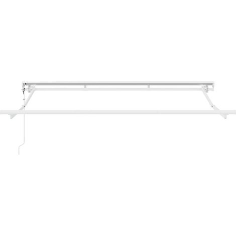 Cadre de store rétractable électrique Blanc 3 x 2,5 m Acier (1/5)
