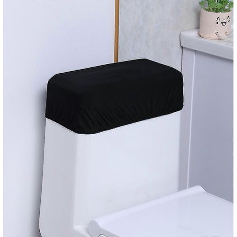 Couvercle de réservoir de toilette universel de rechange noir, décoration de salle de bain, housses de siège de toilette lavables, accessoires pour couvercle de réservoir de toilette (1/4)