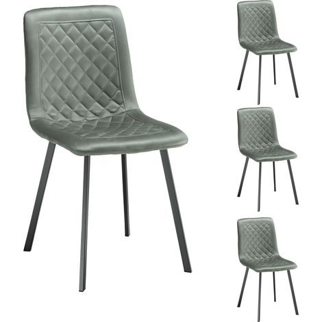 Chaises TERNI Vert (Lot de 4)