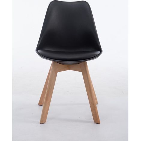 Sedia Borneo in similpelle nero natura (1/5)