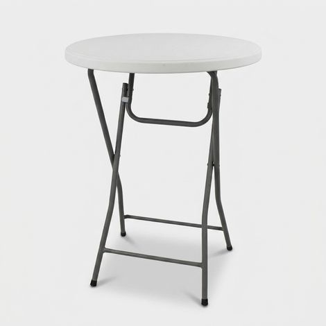 Mesa alta plegable de catering en acero y ABS Ø80 (1/3)