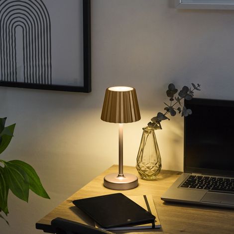 Lampe De Table - Home Deco Factory - Tactile - Or