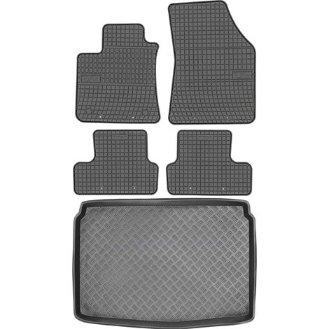 Ensemble de tapis de sol en caoutchouc pour Renault Megane IV Hatchback à partir de 2016 + tapis de coffre