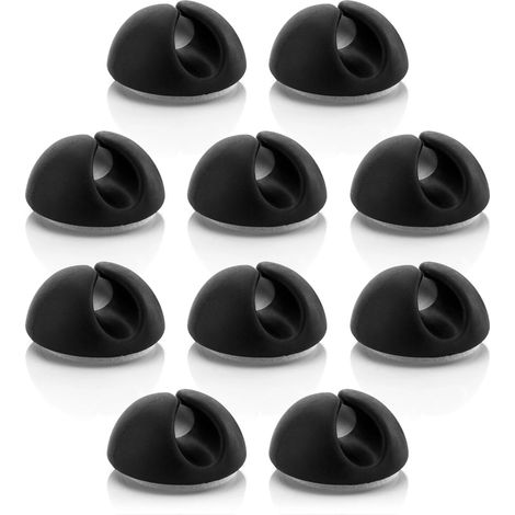 10 attaches de câble, gestion des câbles, adaptées aux câbles d'un diamètre maximal de 8 mm, attaches de câble noires. (1/5)