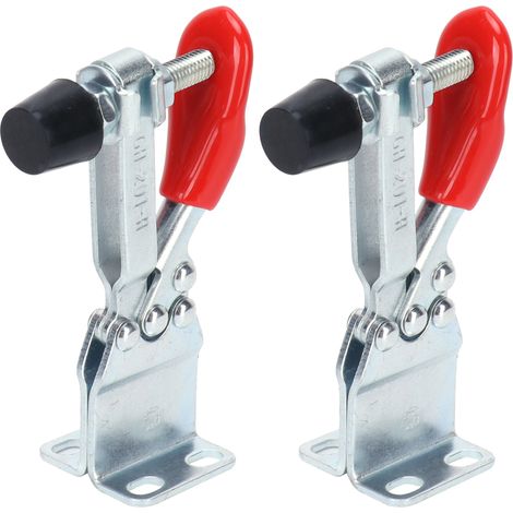 Lot de 2 brides à levier horizontal à dégagement rapide, outil de bricolage pour décoration intérieure, pinces de serrage compactes (1/5)