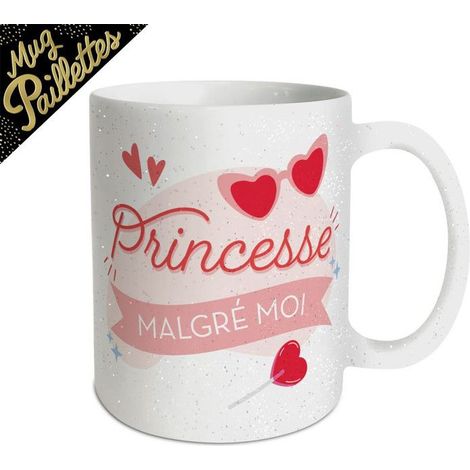 Mug - STC - Princess Despite Myself - Ceramic - White - Glitter (1/3)
