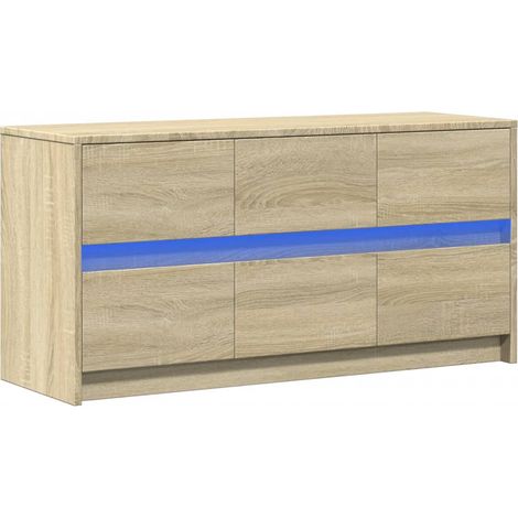 Mobile TV multimediale scaffale TV credenza TV sala da pranzo soggiorno camera da letto con LED rovere Sonoma 100 x 34 x 50 cm derivati del legno marrone 020026484