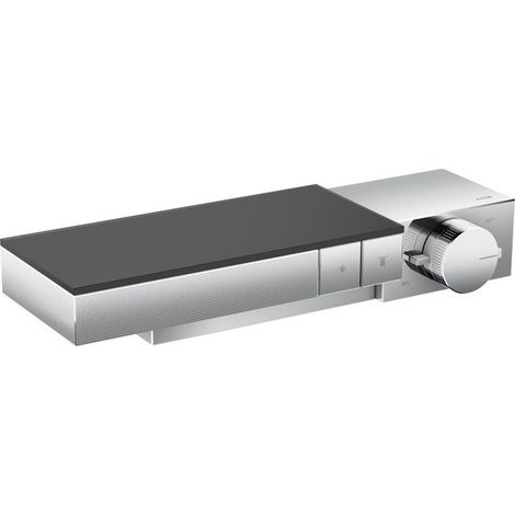 mitigeur thermostatique douche semi-encastré pour 2 fonctions, coupe diamant chromé