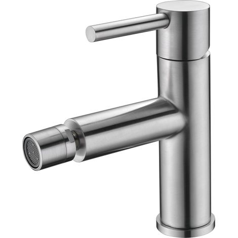 Robinetterie de bidet avec mitigeur  Modèle MOSCOU  Couleur Grise  Finition en acier [ IMEX® ]