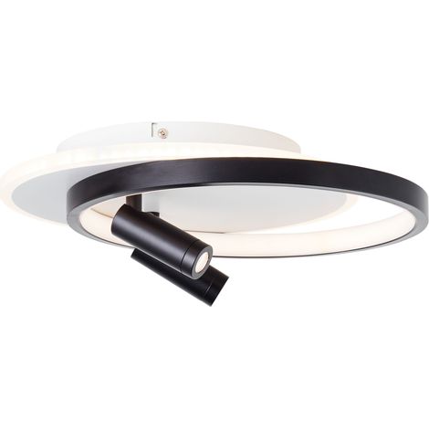 Brilliant Eunomia LED Deckenleuchte 35x30cm 2flg schwarz/weiß, Metall/Kunststoff, 1x LED integriert, 30 W , (Lichtstrom: 2900lm, Lichtfarbe: 3000K)