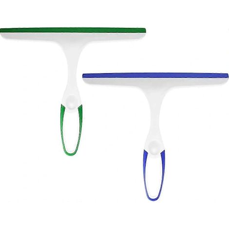 Raclette à vitres, raclette de douche, raclette en caoutchouc pour le nettoyage des vitres, raclette en plastique pour le nettoyage des miroirs, salles de bain, fenêtres, sols, vitres, lot de 2