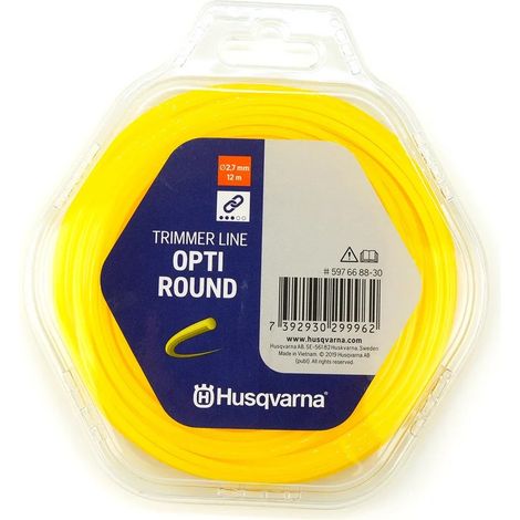 Husqvarna Opti Round 597668830 - Filo decespugliatore 2,7 mm x 12 m per testine standard