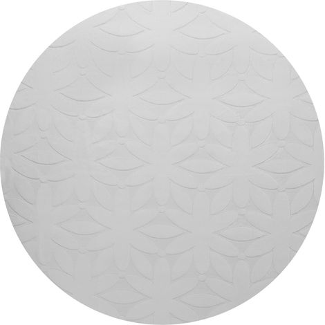 Area Rug Light Grey Fabric 160 cm Jacquard Round Shape Accent Rug HOOD (1/5)