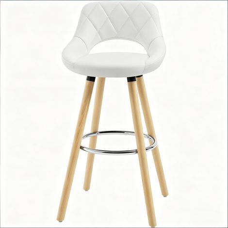 Tabouret de bar confortable, chaise multifonction, dossier pour chaise de salle à manger, pour cuisines, bars, bijouteries (seul un tabouret de bar est inclus) (1/5)