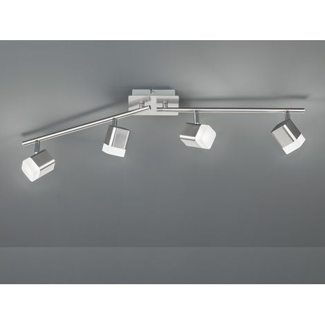 LED Deckenstrahler ROUBAIX 4-flammig Silber matt, Breite 78cm (1/5)