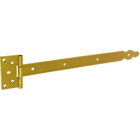 10 Charnières De Portail Décoratives Zob 400 - 400X50X170X2.5 mm Noir - D-Work