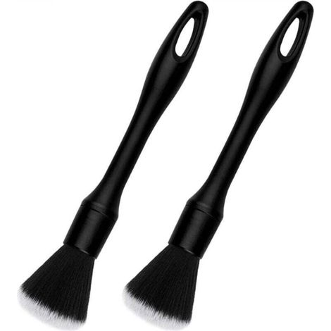 2 spazzole per la pulizia dell'auto da 22 cm, spazzole per la cura dell'auto, spazzole per la pulizia dell'auto, spazzole per la cura dell'auto (nere)