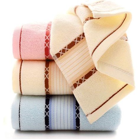 Pièces Ensembles de Serviettes, Serviette de Bain Bale Ensemble Cadeau 100% Coton, 35 x 75 cm Serviettes à Main Absorbants (1/5)