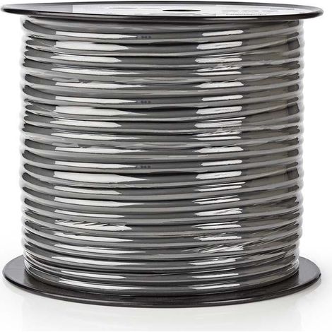 Nedis Lautsprecherkabel / 2 x 2.50 mm² / Kupfer / 100 m / Rund / PVC / Dunkelgrau / Rolle (1/3)