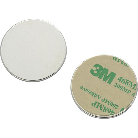 TRU COMPONENTS N35-3502 1563949 Magnet-Pad N35-3502 Silber (Ø) 35 mm 1 St.