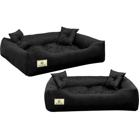 Cama para perros PRESTIGE 130x105 cm, impermeable, negra