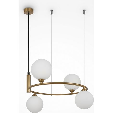 Maytoni Ring Plafonnier suspendu moderne à 4 lumières en laiton G9