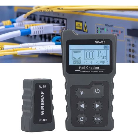 Le testeur NOYAFA POE identifie automatiquement l'alimentation du circuit de charge de tension POE et teste l'alimentation de la caméra connectée à distance. (1/5)