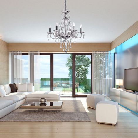 Ideal Lux Amadeus - Suspension à 6 ampoules transparentes, E14 (1/2)