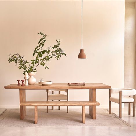 Table en acacia massif rectangulaire 8 pers. (1/5)