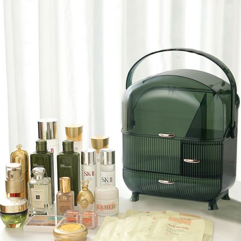 Green Large Dustproof Makeup Cosmetic Organizer