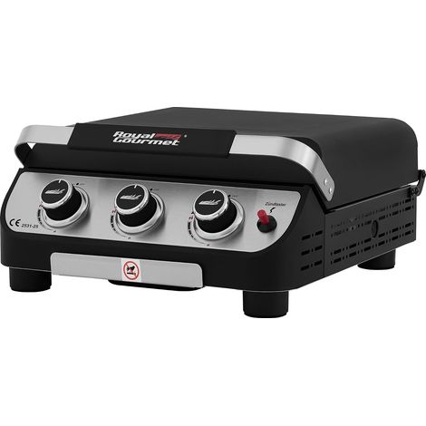 Royal Gourmet-Gasgrill 3 Brenner- 
7,5 kW Plancha-Gasplancha mit Deckel- Tragbarer Propangas‑Griddle für Camping & Garten (1/5)