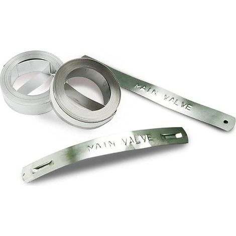 DYMO Nastro per goffratura in alluminio non adesivo, 12 mm x 4,8 m, compatibile con il goffratore Rhino M1011, resistente alle intemperie, ideale per fai da te e costruzioni, prodotto in Europa