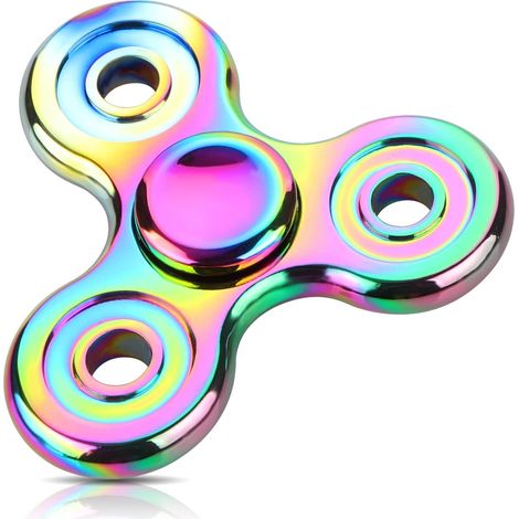 Hand Spinner EDC Jouet Hand Fidget Toys Durable High Speed Stainless Steel Bearing 2-5 Min Spins Brass Material Finger Gyro Anti Stress Relief Focus Jouet pour Adultes Enfants Coloré (1/5)