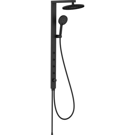 Colonna doccia 3 getti con deviatore 3 vie bodyjets nero Aquasanit (1/5)