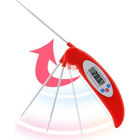 Thermomètre Alimentaire Numérique à Sonde Pliable sans Pile pour (1/5)