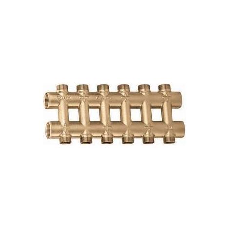 COLLETTORE COMPLANARE FUSO MONOBLOCCO Misura: 3/4" 6+6 deriv.