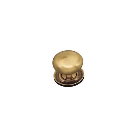 Bouton anglais laiton avec rosace - Hauteur : 23 mm - Diamètre : 25 mm - DUBOIS